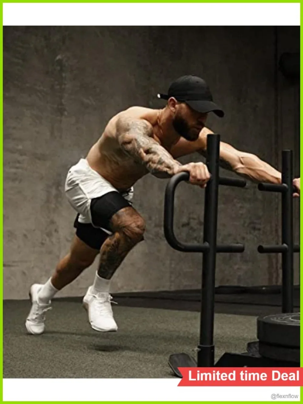 Men's 2 in 1 Workout Running Shorts with Zipper Pockets Quick-Dry 7